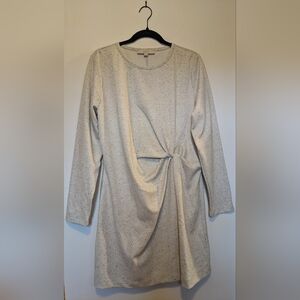 LOFT Ivory Speckled Long Sleeve Short Dress Winter Cozy sz XL